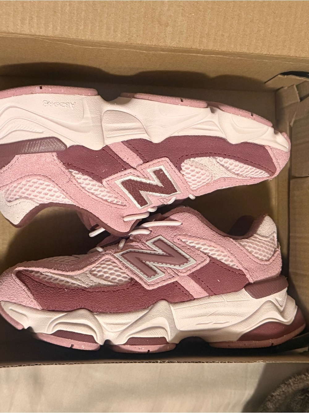 New Balance 9060 Kids Pink and Rose Athletic Sneakers